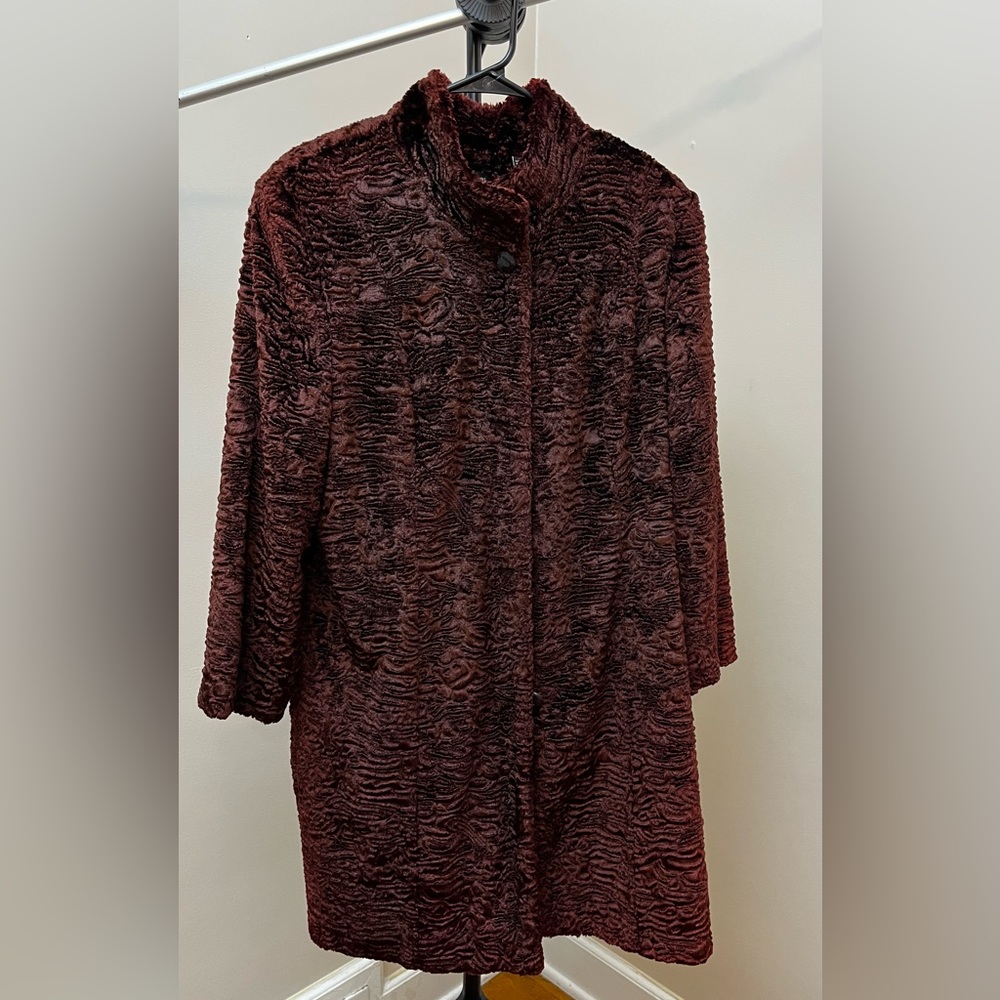 Valerie Stevens, Brown, Soft, Overcoat, size Large, Excellent condition
